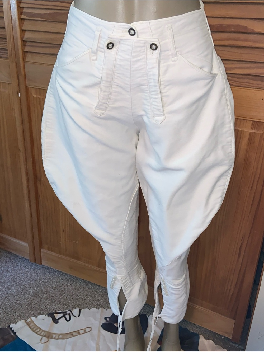 White High-Waist vintage Flare-leg breeches vintage size 26